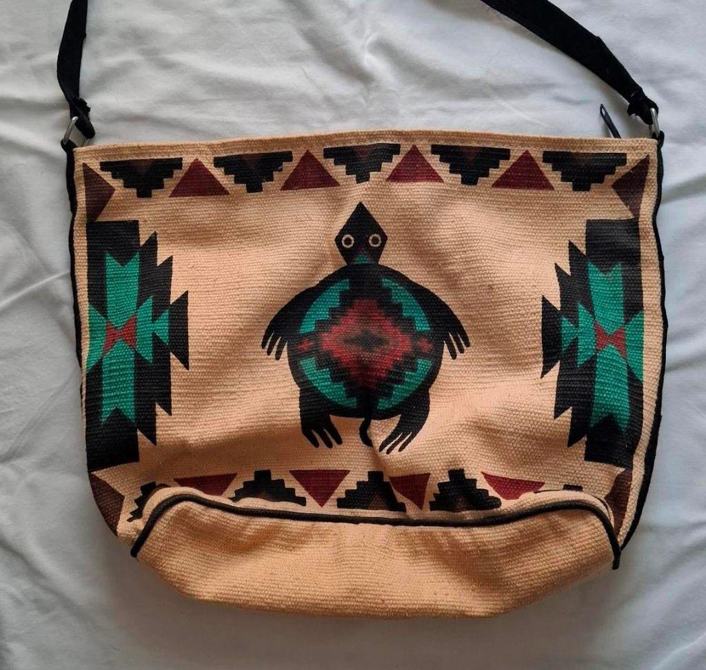 Native American schoudertas canvas, Ophalen of Verzenden, Zo goed als nieuw