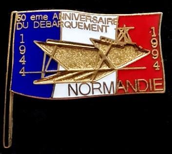 Normandie- 50eme Anniv.Debarquement 1944-1994 pin, Verzenden, Nieuw, Transport, Speldje of Pin