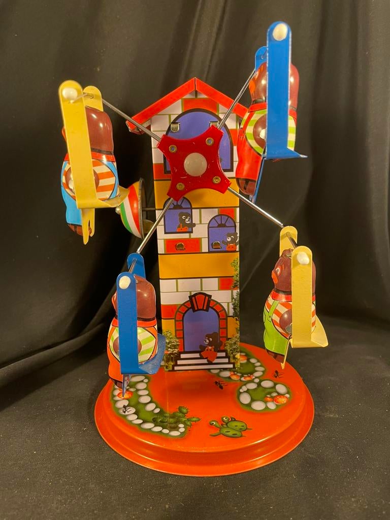 Blikken carrousel met beren, Ophalen of Verzenden