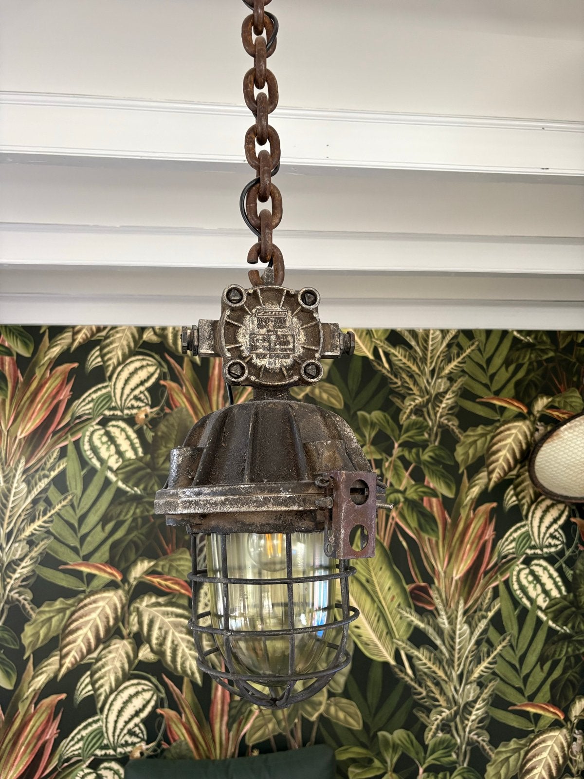 Industriële hanglamp - Vintage fabriekslamp, Huis en Inrichting, Ophalen of Verzenden, Gebruikt, Metaal, E27 (groot)