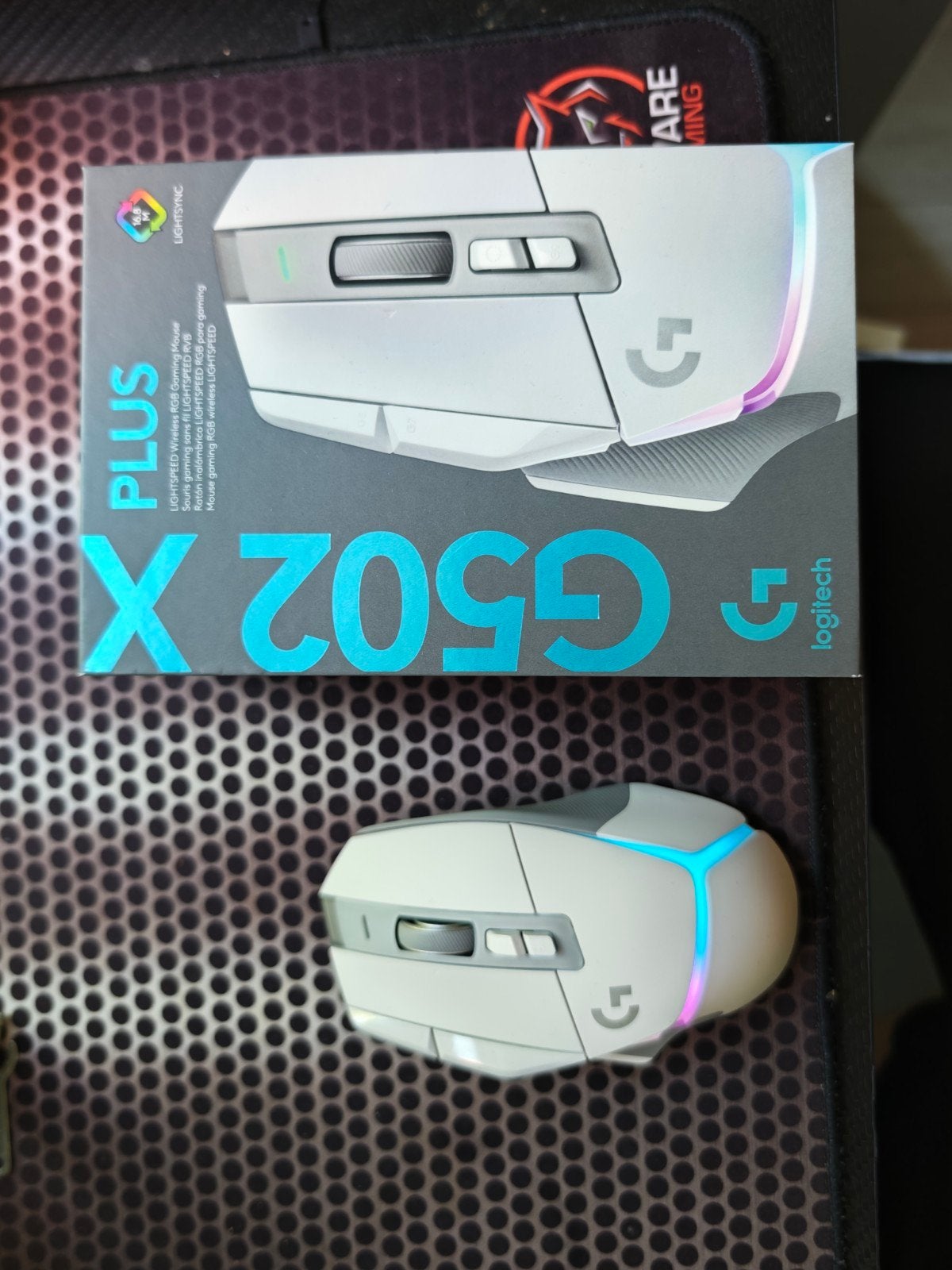 Logitech G502 X Plus Draadloze Gaming Muis - Wit bijna nieuw, Computers en Software, Muizen, Rechtshandig, Muis, Ophalen of Verzenden
