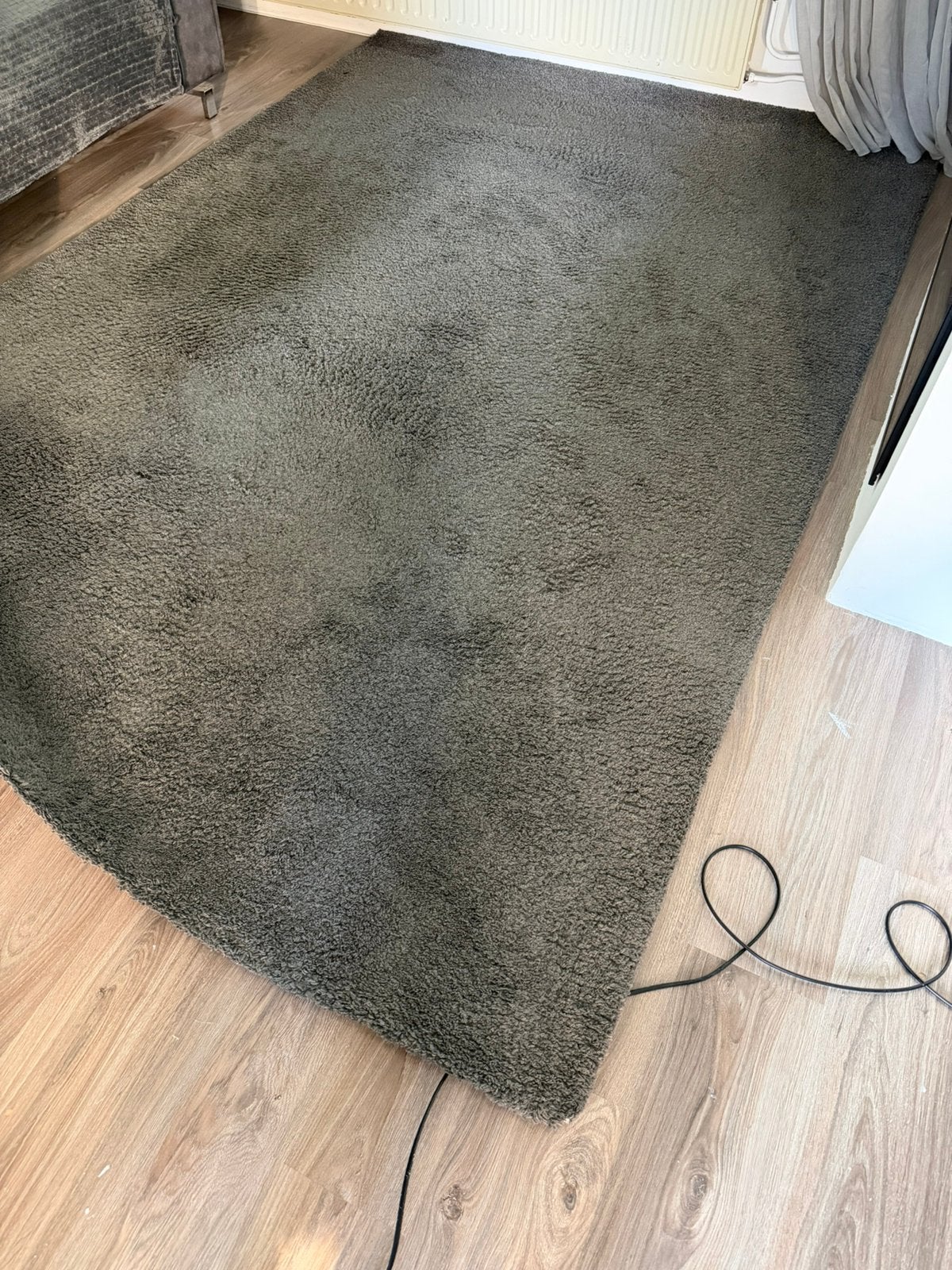 Grijs IKEA vloerkleed van te koop., Ophalen, Gebruikt, 200 cm of meer, Grijs