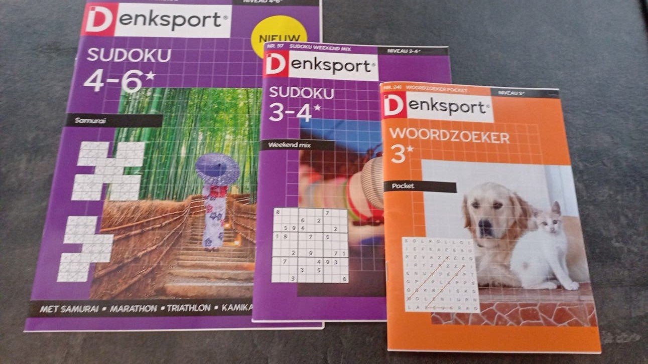 Nieuwe Denksport Puzzelboeken 2x Sudoku 1xWoordzoeker, Ophalen of Verzenden, Minder dan 500 stukjes, Nieuw, Puzzelboek