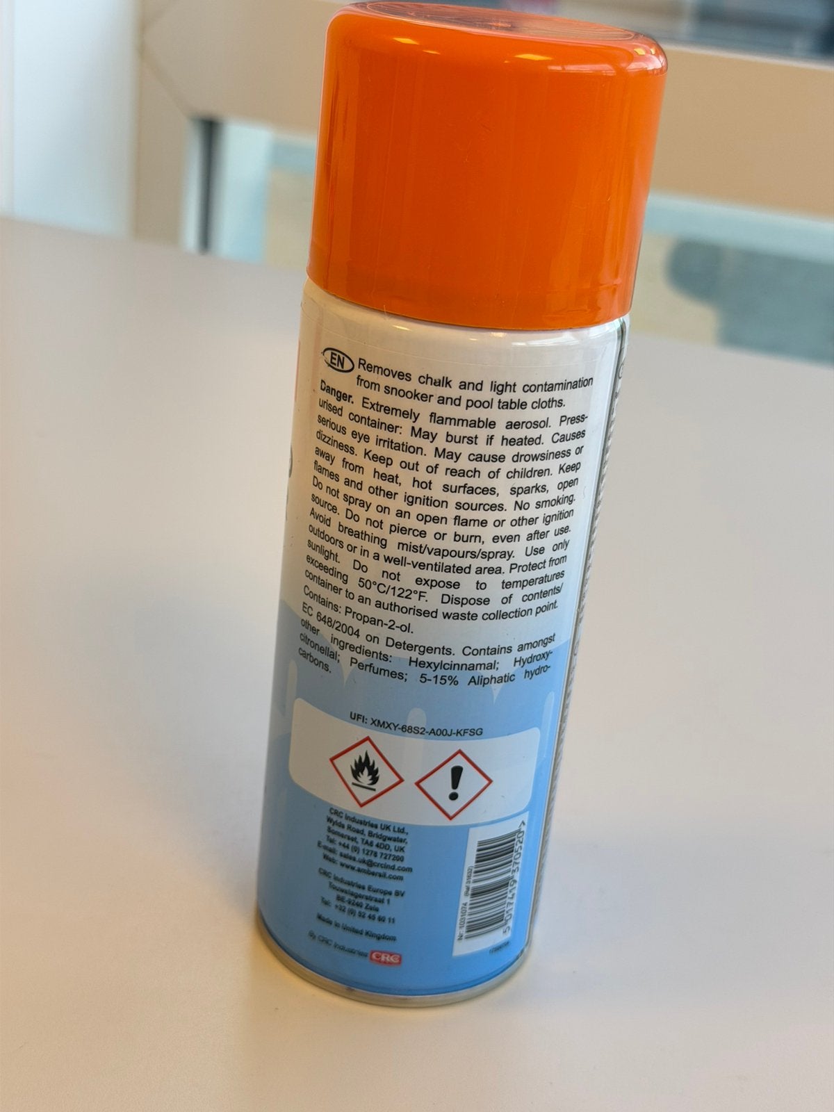 Ambersil Pool & Snooker Cloth Cleaner 400ml schoonmaakspray, Overige typen, Nieuw, Ophalen of Verzenden, H