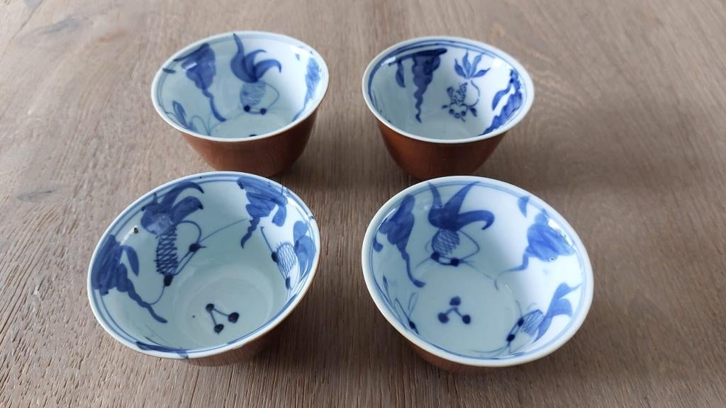 *Antieke Capucijner kopjes 19e eeuw, Antiek en Kunst, Antiek | Keramiek en Aardewerk, Ophalen of Verzenden