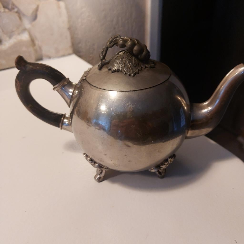 Antieke Hollandse tinnen theepot uit de 19e eeuw, Antiek en Kunst, Antiek | Tin, Ophalen