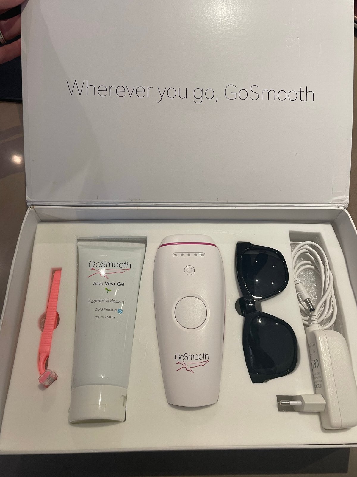 GoSmooth IPL Ontharingsapparaat/laser Kit, Ophalen of Verzenden, Gebruikt, Scheren en Epileren