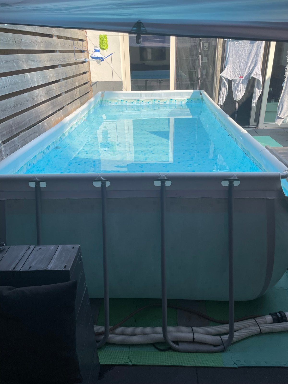 Zwembad 2x4 met trap inclusief verschillende pompen, Ophalen, Gebruikt, 200 tot 300 cm, 80 tot 120 cm