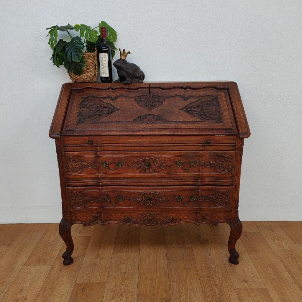 Vintage louis XV secretaire ladekast landelijk bureau 411, Valkenswaard, Gebruikt, Info@flashbackfurniture.nl, Flashback Furniture