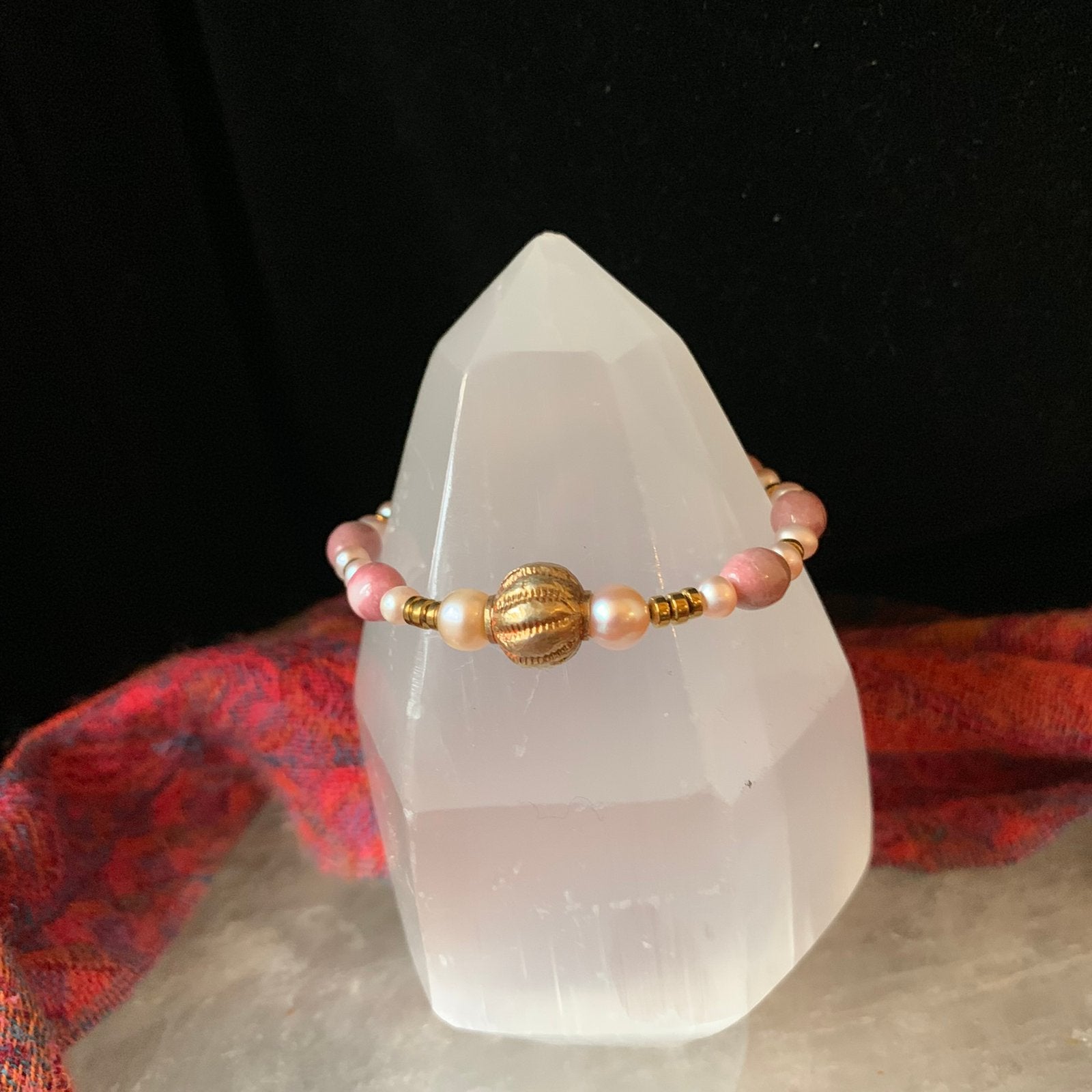 Rodochrosiet parel zilver geluk liefde aantrekken intuïtie, Sieraden, Tassen en Uiterlijk, Magnolia11, Nieuw, Ophalen of Verzenden