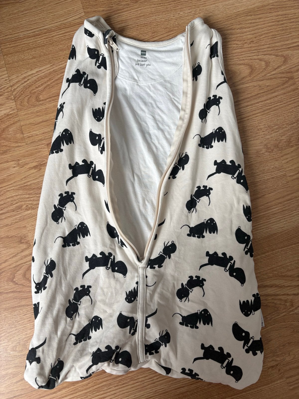 Hema Slaapzak 50/62 met takkie print, Gebruikt, Ophalen of Verzenden, Hema, Slaapzak
