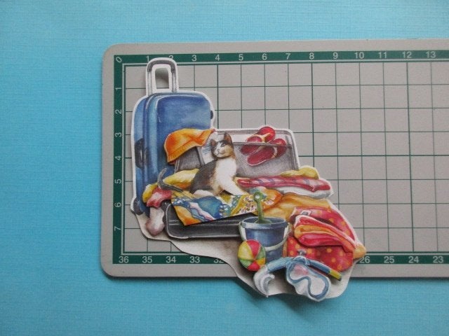 0099 Poes / reisbagage, Hobby en Vrije tijd, Kaarten | Zelf maken, Verzenden, Nieuw, Dieren, Overige typen