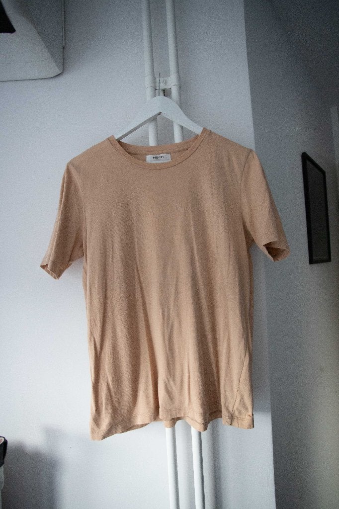 Beige T-shirt MSCH Copenhagen maat M, Maat 38/40 (M), Msch Copenhagen, Beige, Ophalen of Verzenden