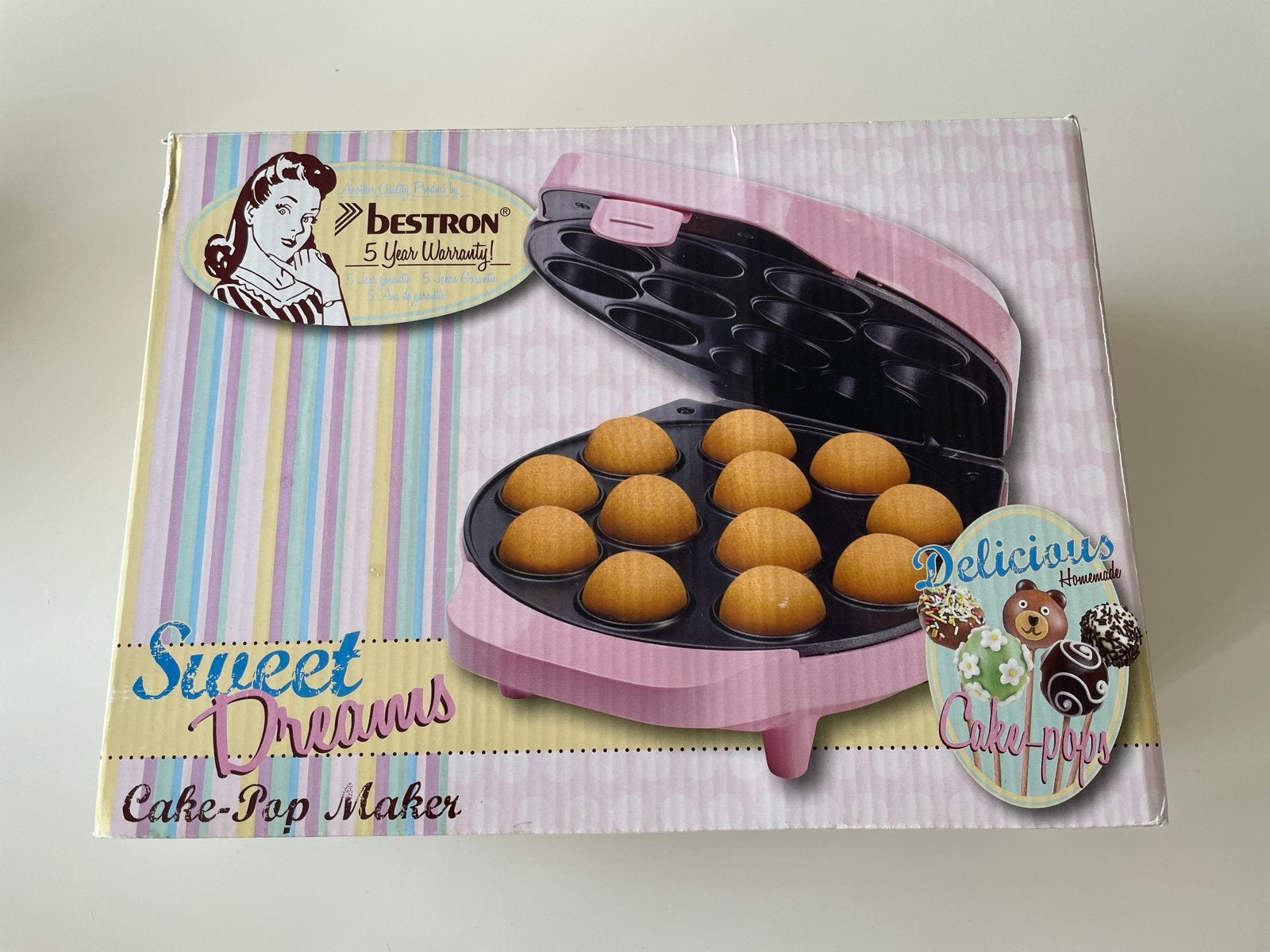 Bestron Sweet Dreams Cake-Pop Maker Roze, Ophalen, Zo goed als nieuw