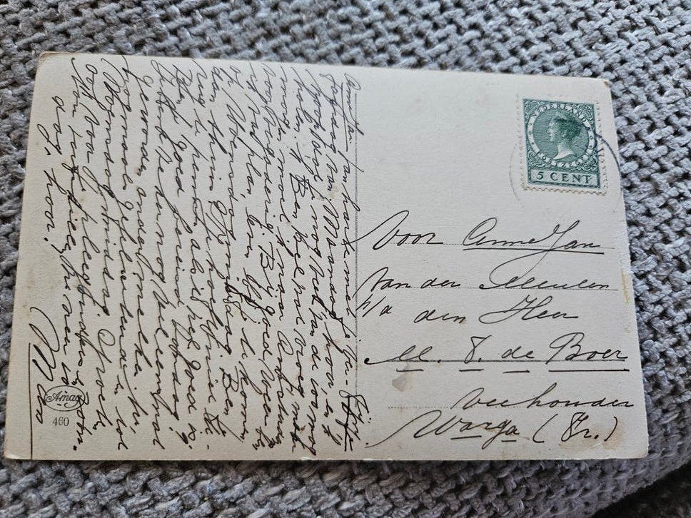 Warga veehouder oud adres Ansichtkaart, Ophalen of Verzenden, Voor 1920, Gelopen