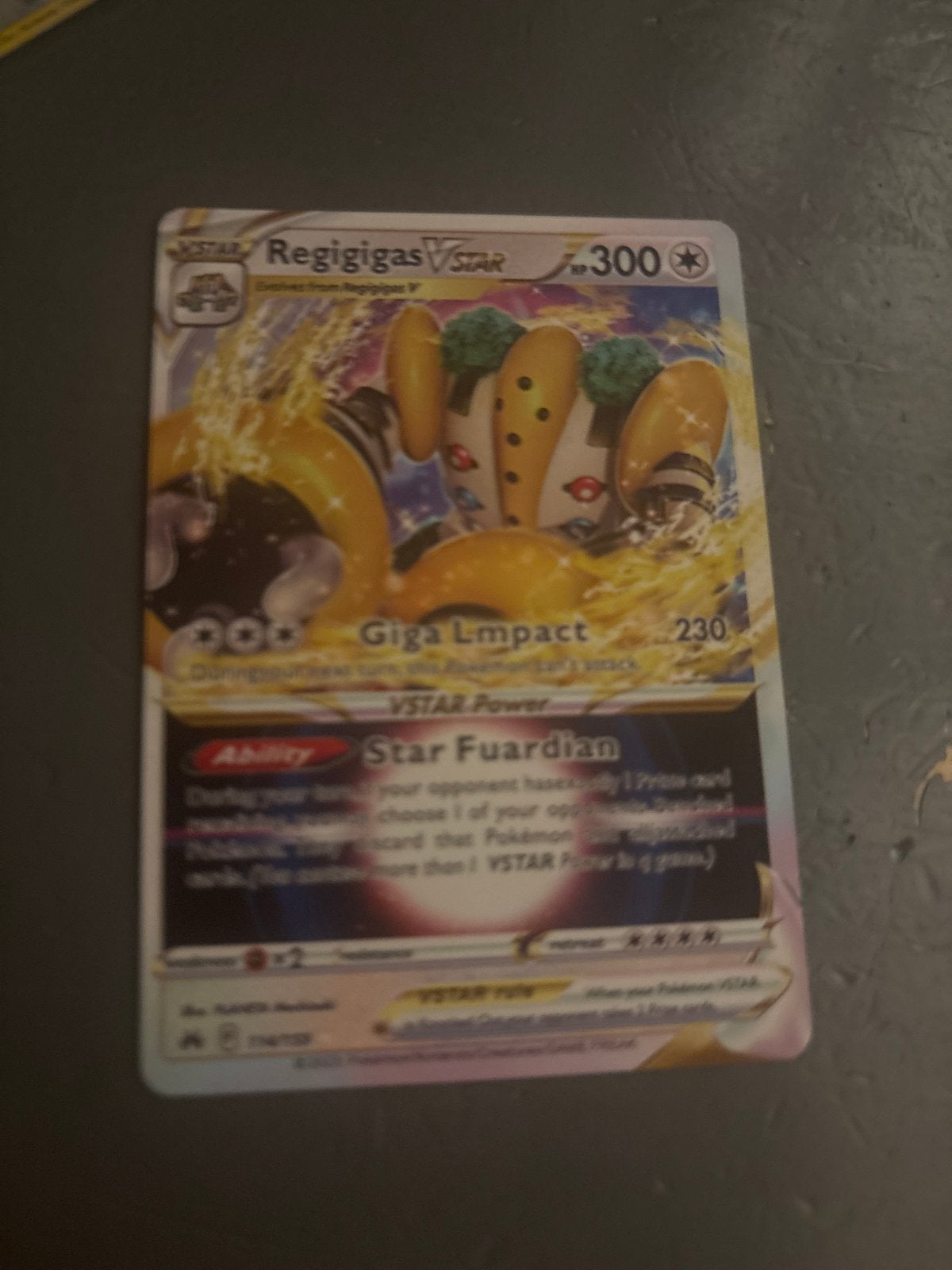 Regigigas VSTAR Pokémon Kaart - Zo goed als nieuw, Ophalen of Verzenden, Zo goed als nieuw, Losse kaart
