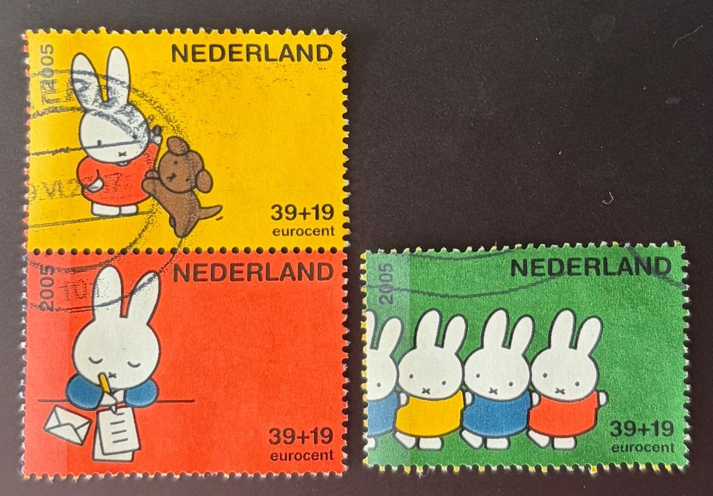 Postzegels 3x 2005 Nijntje Dick Bruna, Postzegels en Munten, Postzegels | Nederland, Ophalen of Verzenden, Na 1940, Gestempeld