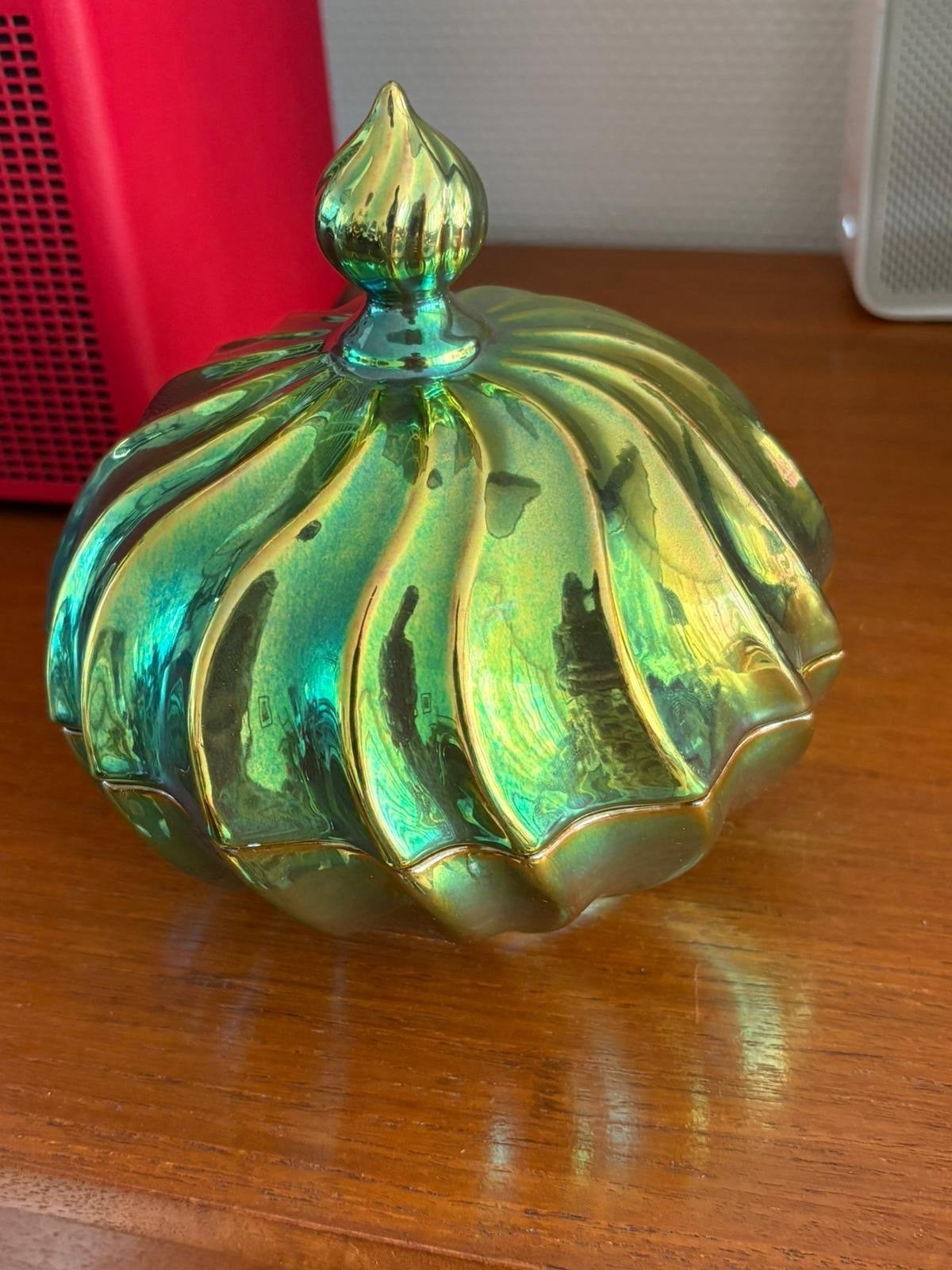 Zsolnay Eosin Bonbonnière - Art Nouveau Keramiek, Ophalen of Verzenden