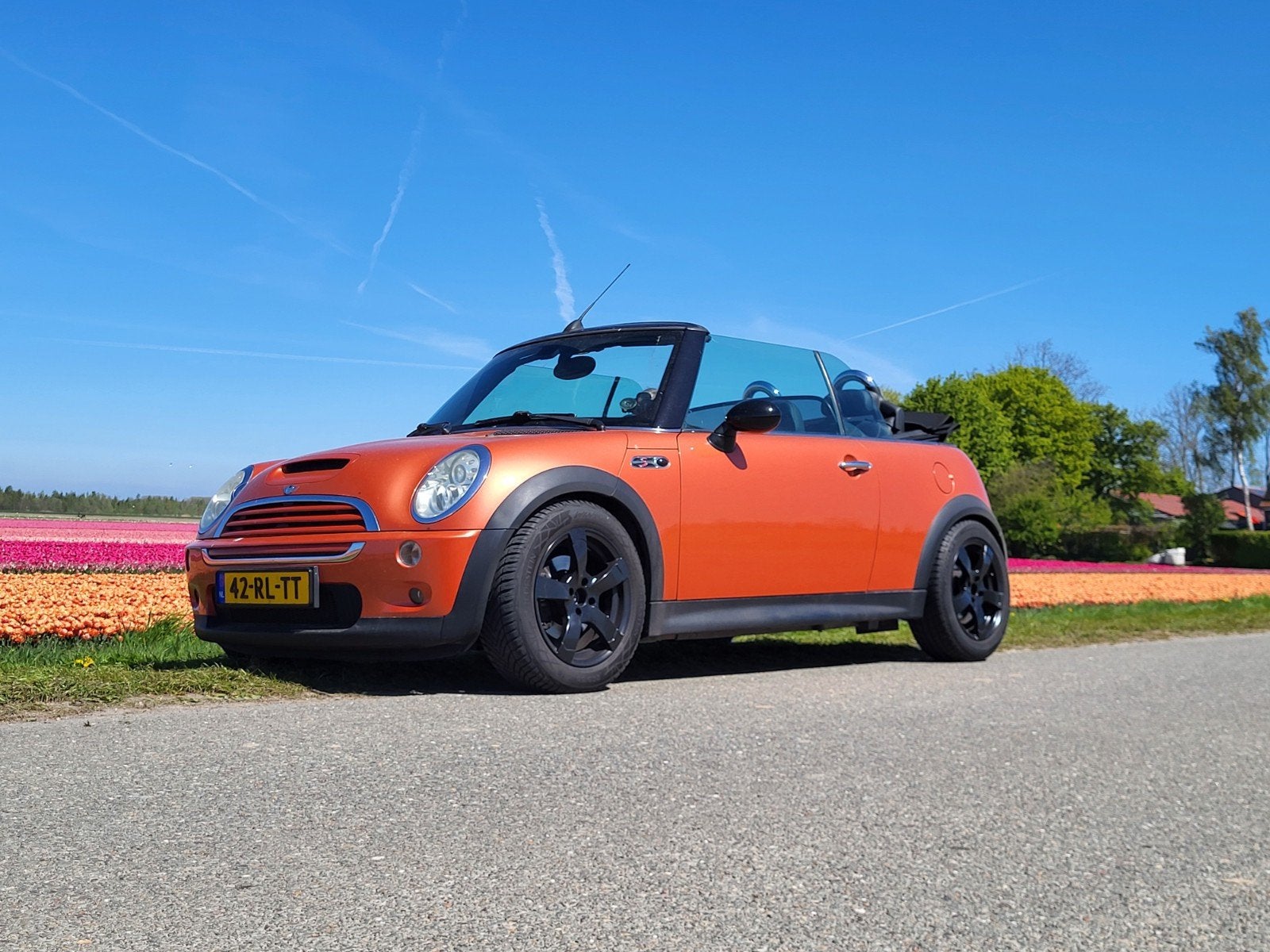 MINI Cabrio Cooper S Automaat 2005 Hot Orange, Auto's, Cabriolet, 4 stoelen, Overige kleuren, Particulier