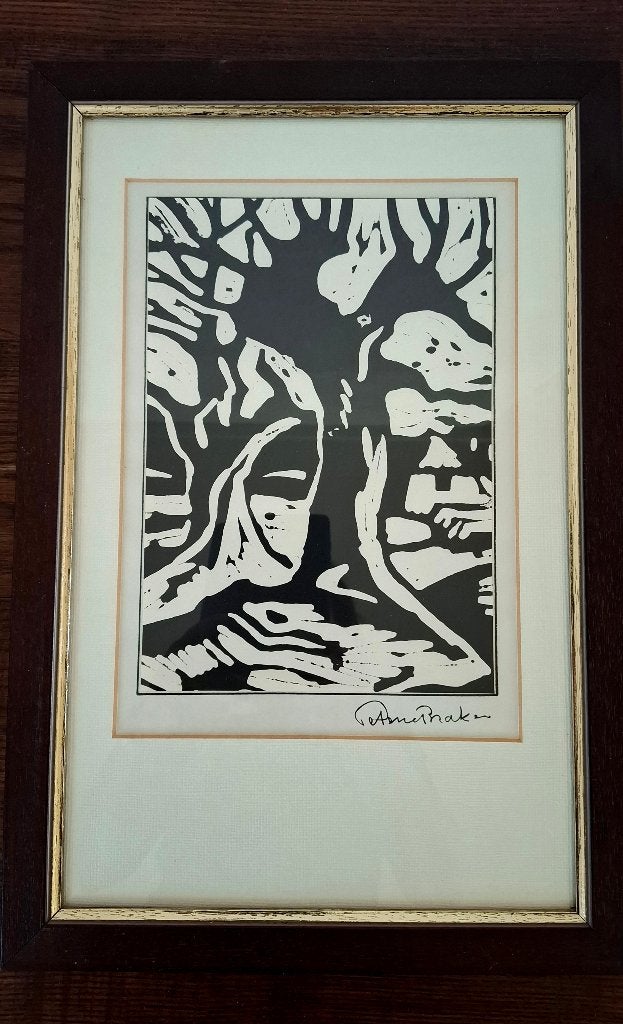Litho van Peter vd Braken, ingelijst 46x31cm, Ophalen of Verzenden
