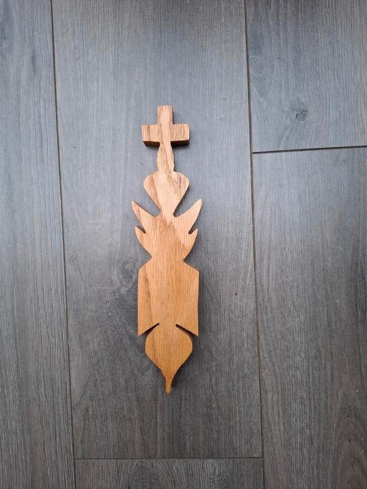 Gevelteken Twente - kruis motief, 27 cm., Antiek en Kunst, Ophalen of Verzenden