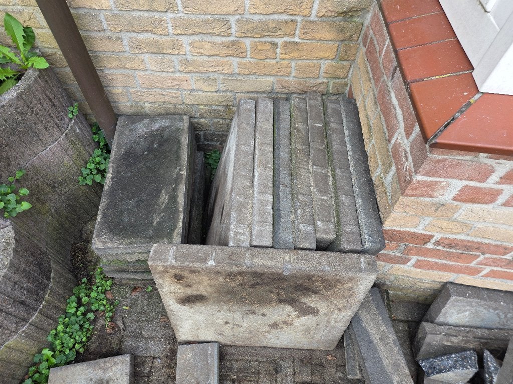 Antraciet Beton tegels 14 stuks, Tuin en Terras, Ophalen, Gebruikt, Minder dan 5 m², Beton