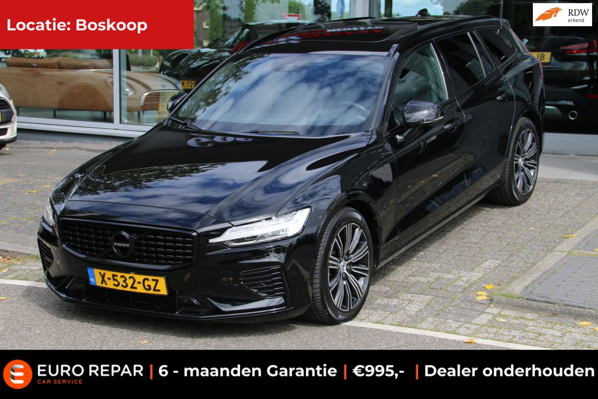 Volvo V60 2.0 T6 Recharge AWD R-Design PANO-DAK TREKHAAK!, Automaat, Gebruikt, Euro 6, 4 cilinders
