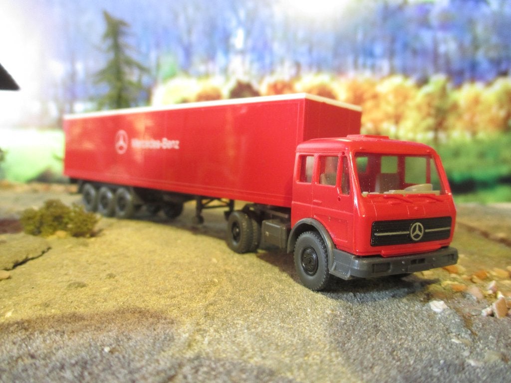Mercedes Benz NG 1619 LS36 - Wiking MERCEDES BENZ NU € 5.50, Ophalen of Verzenden, Zo goed als nieuw, Bus of Vrachtwagen, Wiking