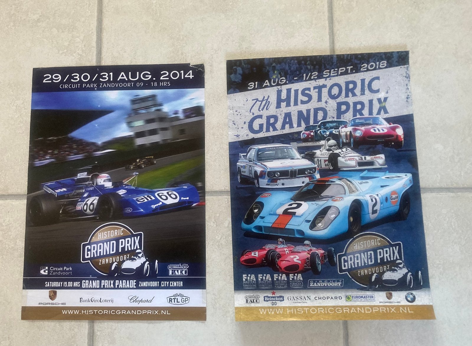 2 posters historische GP zandvoort, Verzamelen, Ophalen of Verzenden, Zo goed als nieuw, Formule 1