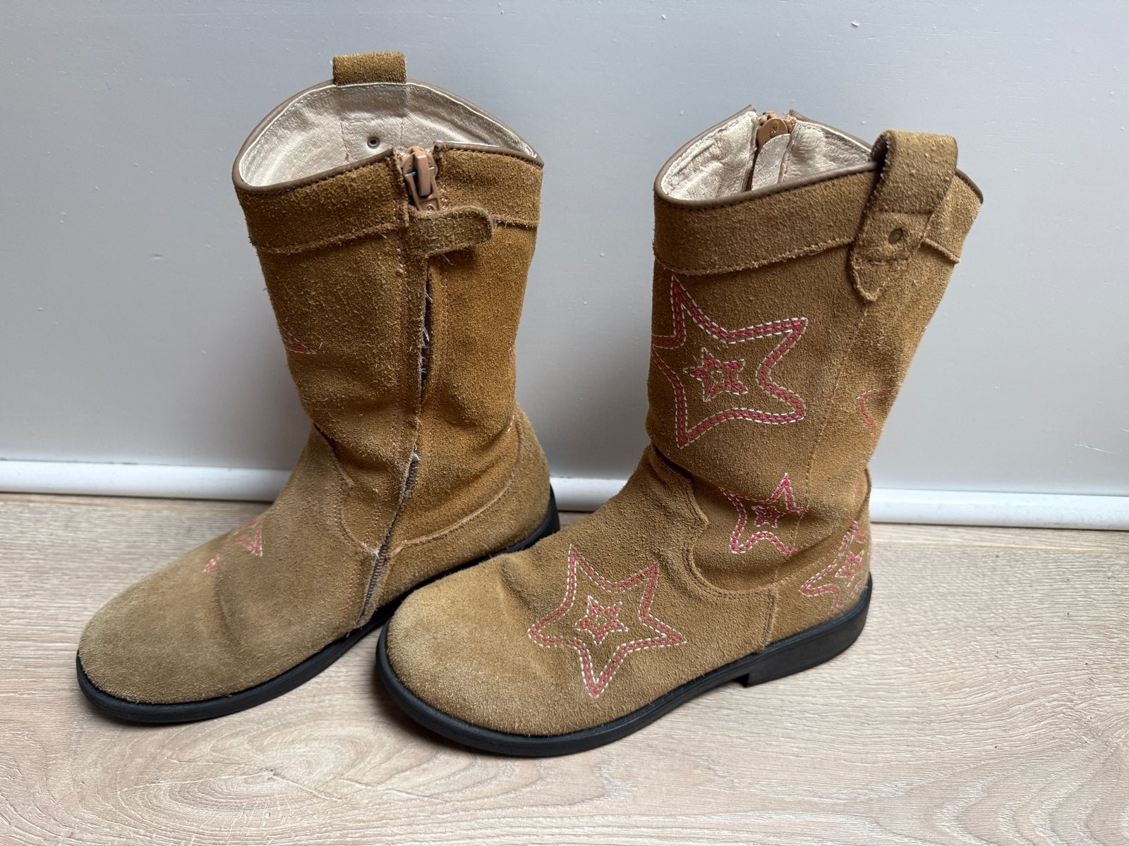 Shoesme cognac cowboylaarzen met sterren maat 33, Kinderen en Baby's, Gebruikt, Meisje, Ophalen of Verzenden, Laarzen