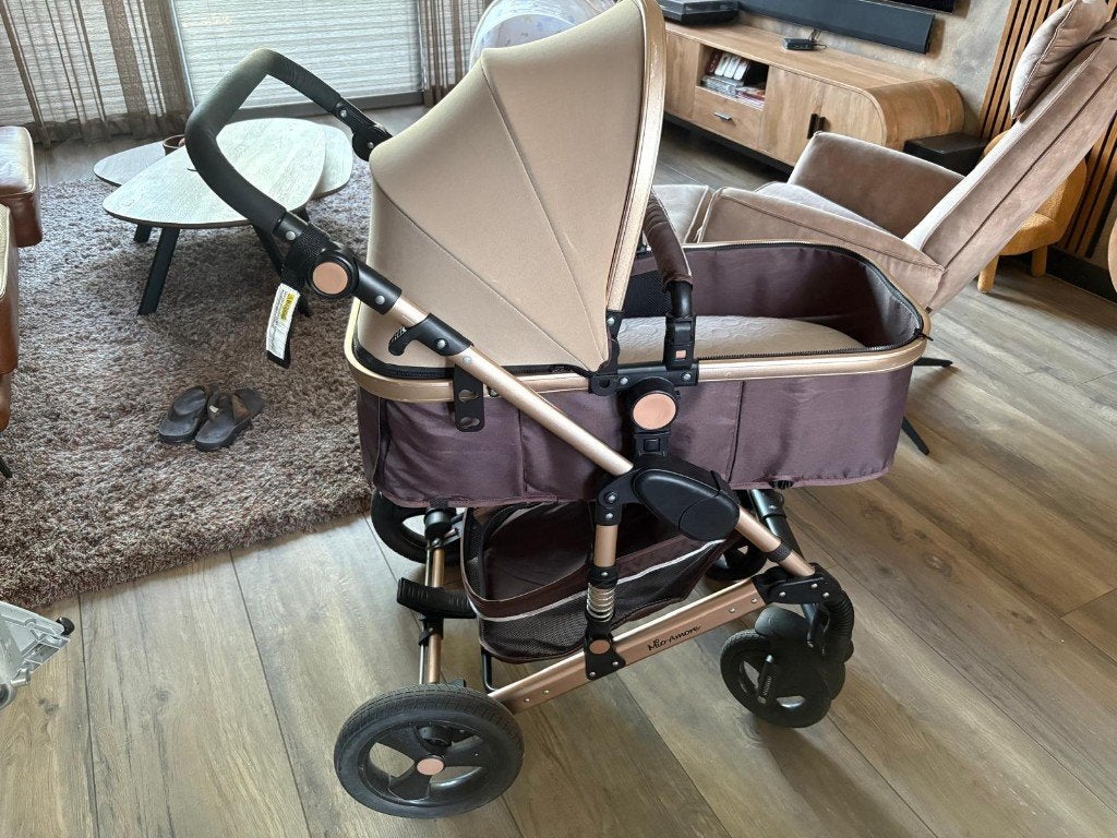 Kinderwagen met reiswieg(los te koppelen) van Mio Amore, Kinderen en Baby's, Kinderwagens en Combinaties, Gebruikt, Met reiswieg