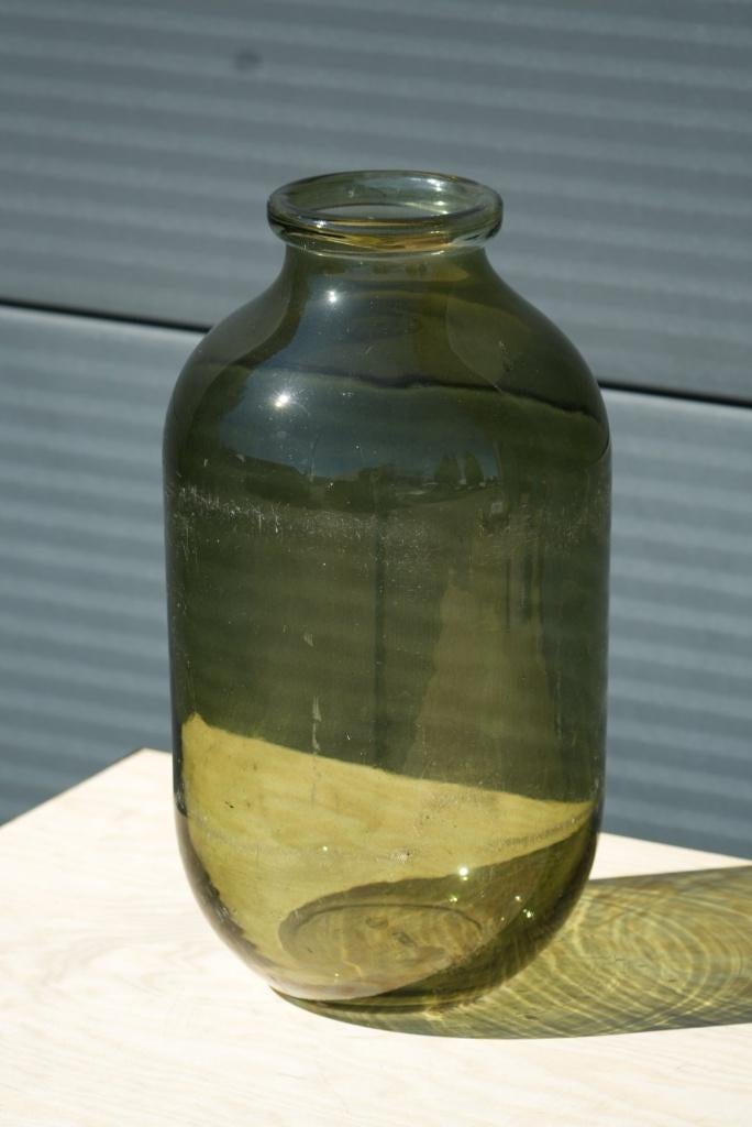 Vaas, Ophalen, Minder dan 50 cm, Groen, Glas