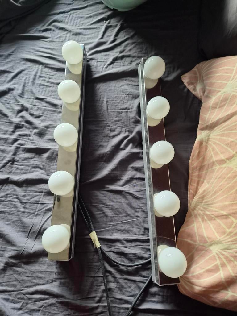 IKEA LEDSJÖ LED wandlamp (2 stuks) make-up lampen, Ophalen, Gebruikt, Glas, Modern, Scandinavisch