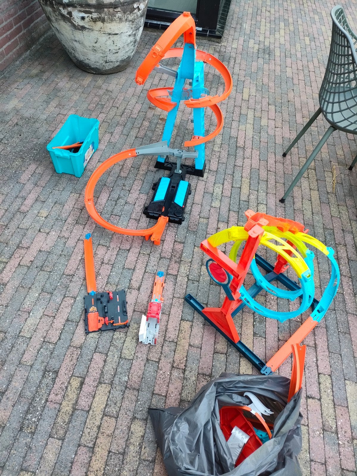 grote partij hotwheel baan en toebehoren, Ophalen, Elektrisch, Overige merken