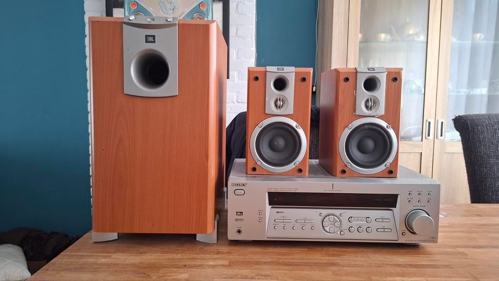 Sony STR-DE475 reciever & JBL scs178 2.1 Set!, Audio, Tv en Foto, Ophalen, Gebruikt, Sony, 120 watt of meer