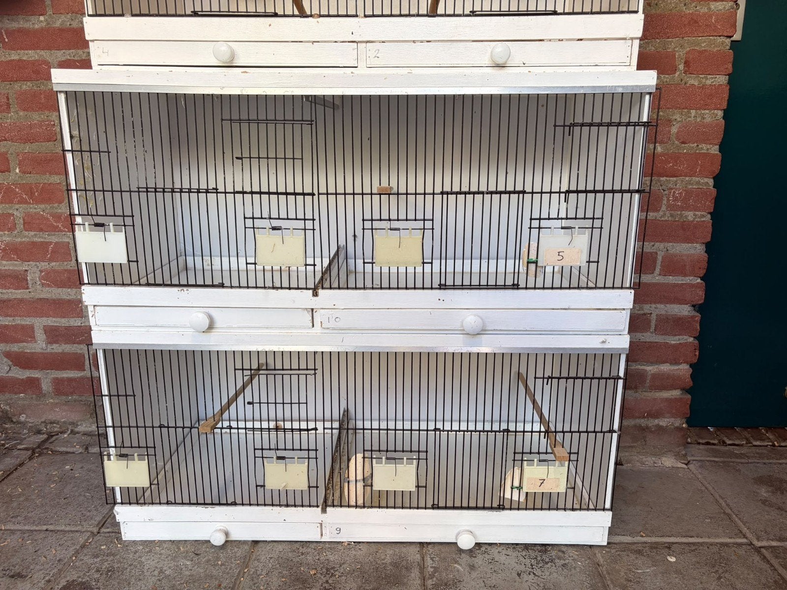 vogelkooi, Ophalen, Gebruikt, Hout, Vogelkooi