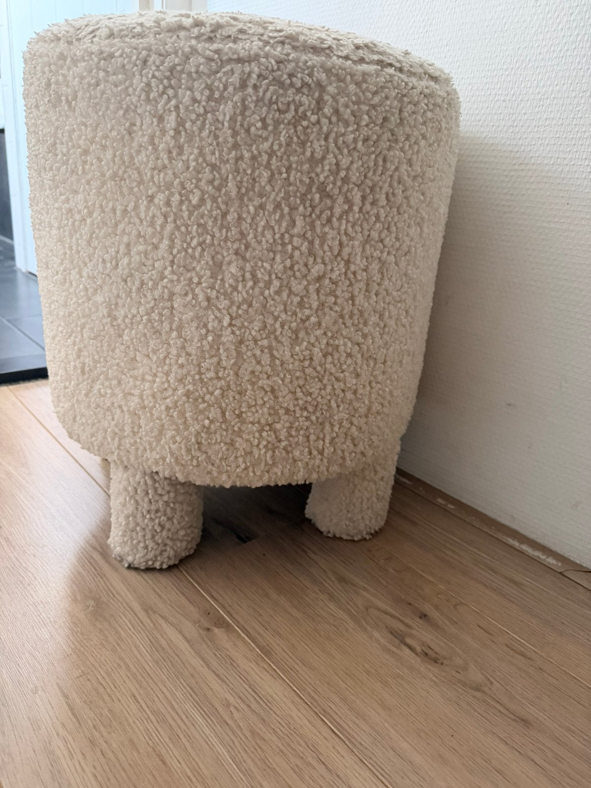 Teddy poef, Ophalen of Verzenden, Gebruikt, Rond, Minder dan 50 cm