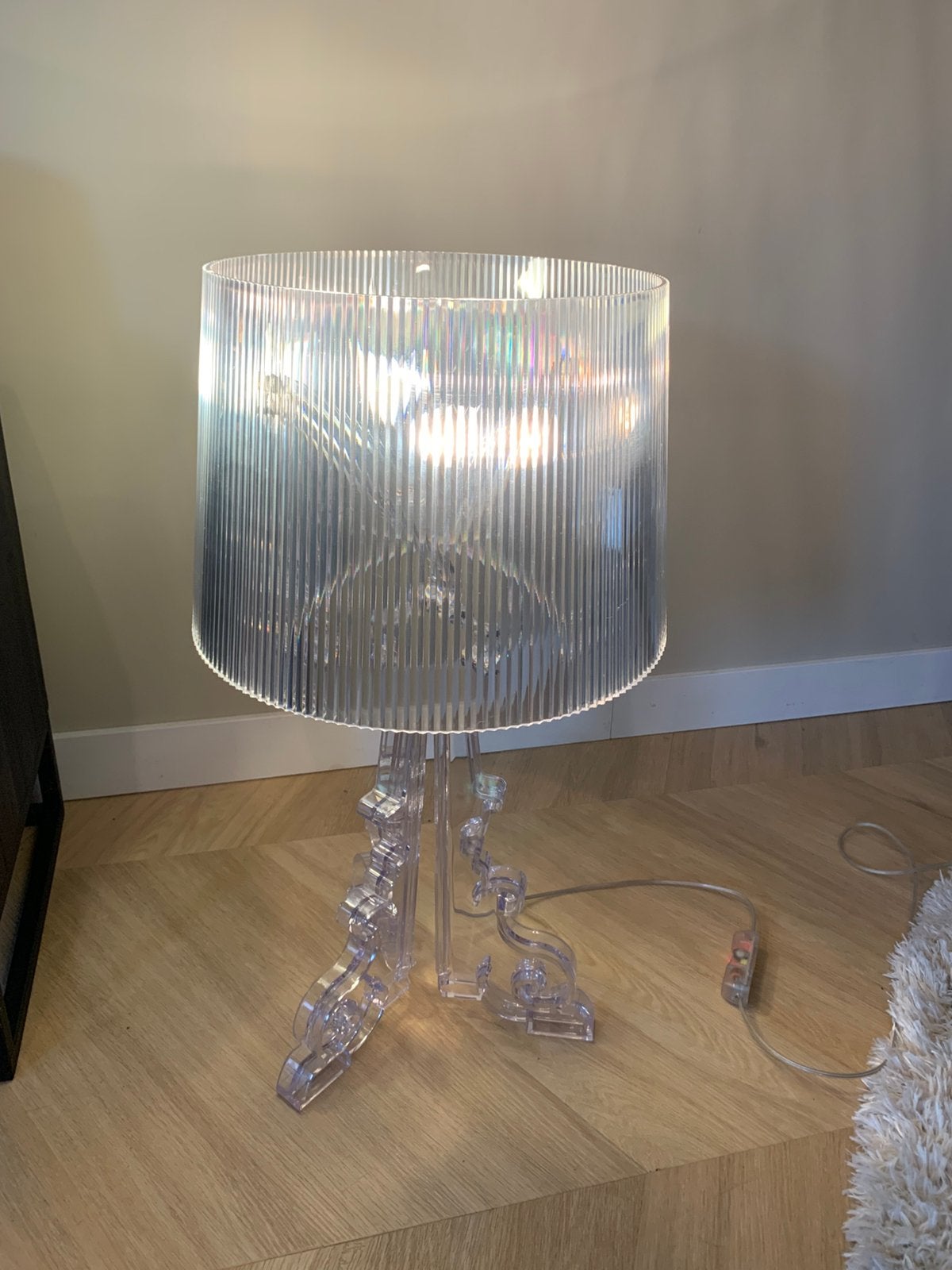 Tafellamp Kartell Bourgie, voet is los, zie foto’s, Huis en Inrichting, Lampen | Tafellampen, Ophalen of Verzenden, Zo goed als nieuw
