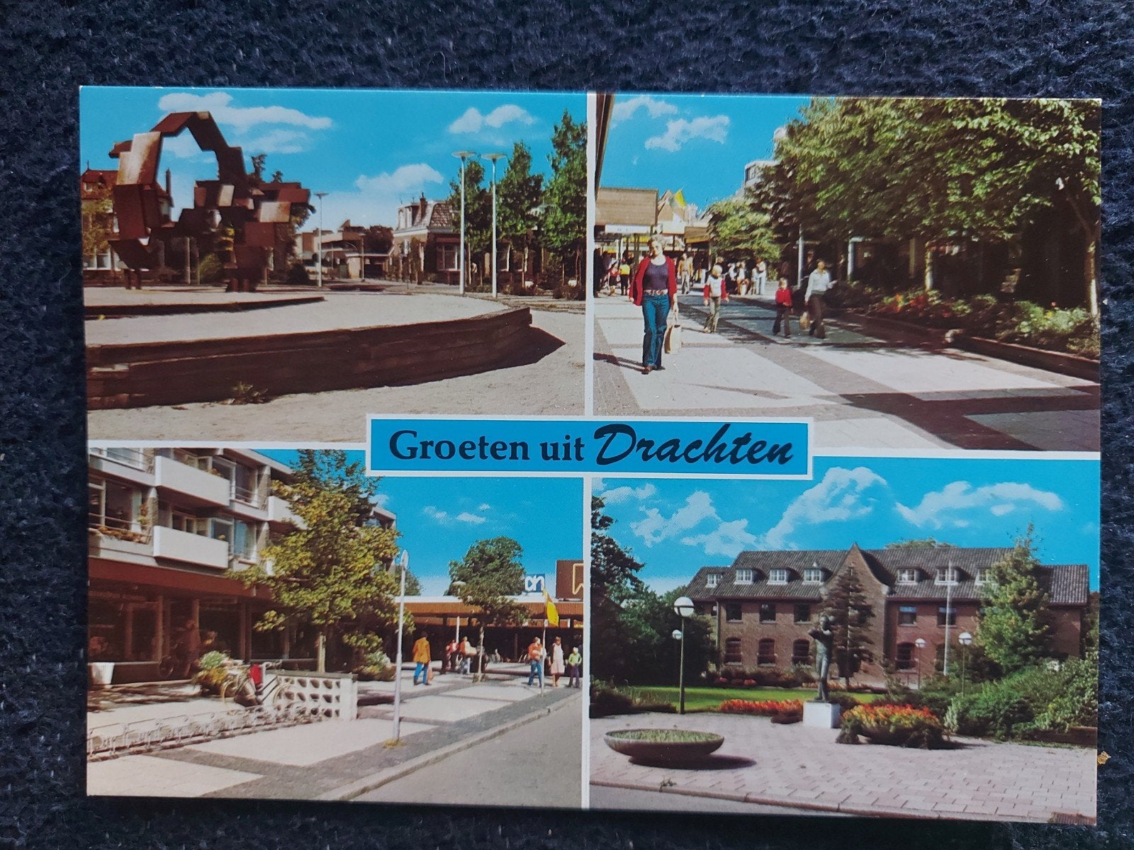 Ansichtkaart Groeten uit Drachten  Uitgeverij van der Meulen, Ophalen of Verzenden, 1960 tot 1980, Ongelopen, Friesland