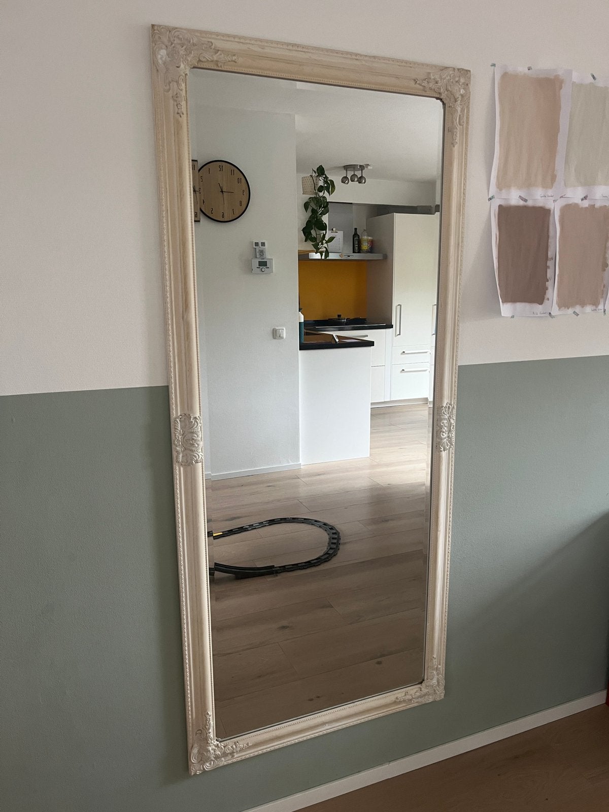 Barokken spiegel, Huis en Inrichting, Woonaccessoires | Spiegels, Ophalen, Zo goed als nieuw, 150 tot 200 cm, Rechthoekig
