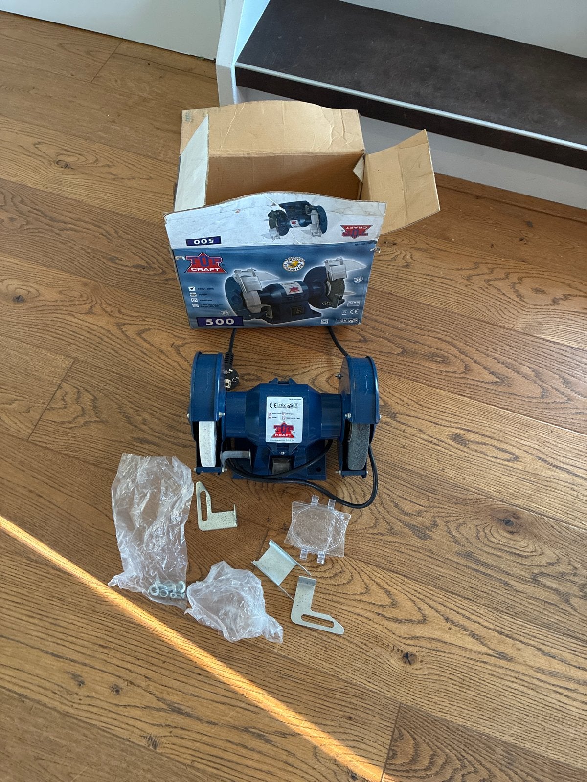 Top Craft Bankslijpmachine 500W, Doe-het-zelf en Verbouw, Ophalen, Nieuw, Minder dan 700 watt, Werkbankslijpmachine