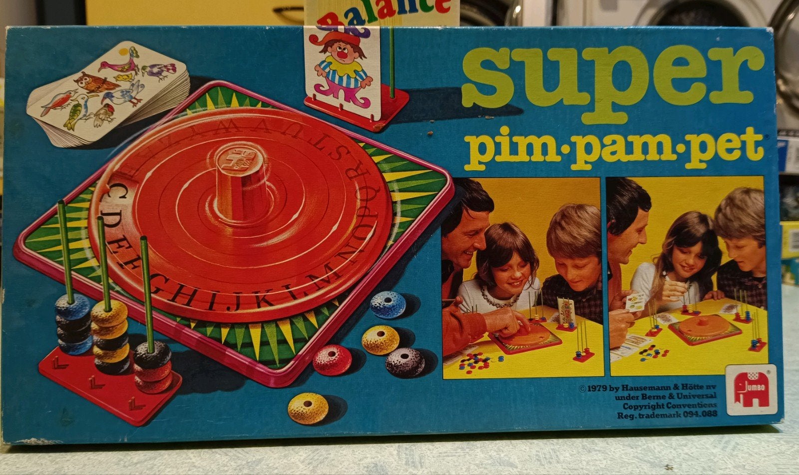 Super Pim-Pam-Pet Bordspel - Vintage Gezinsspel, Drie of vier spelers, Ophalen of Verzenden, Gebruikt, Jumbo