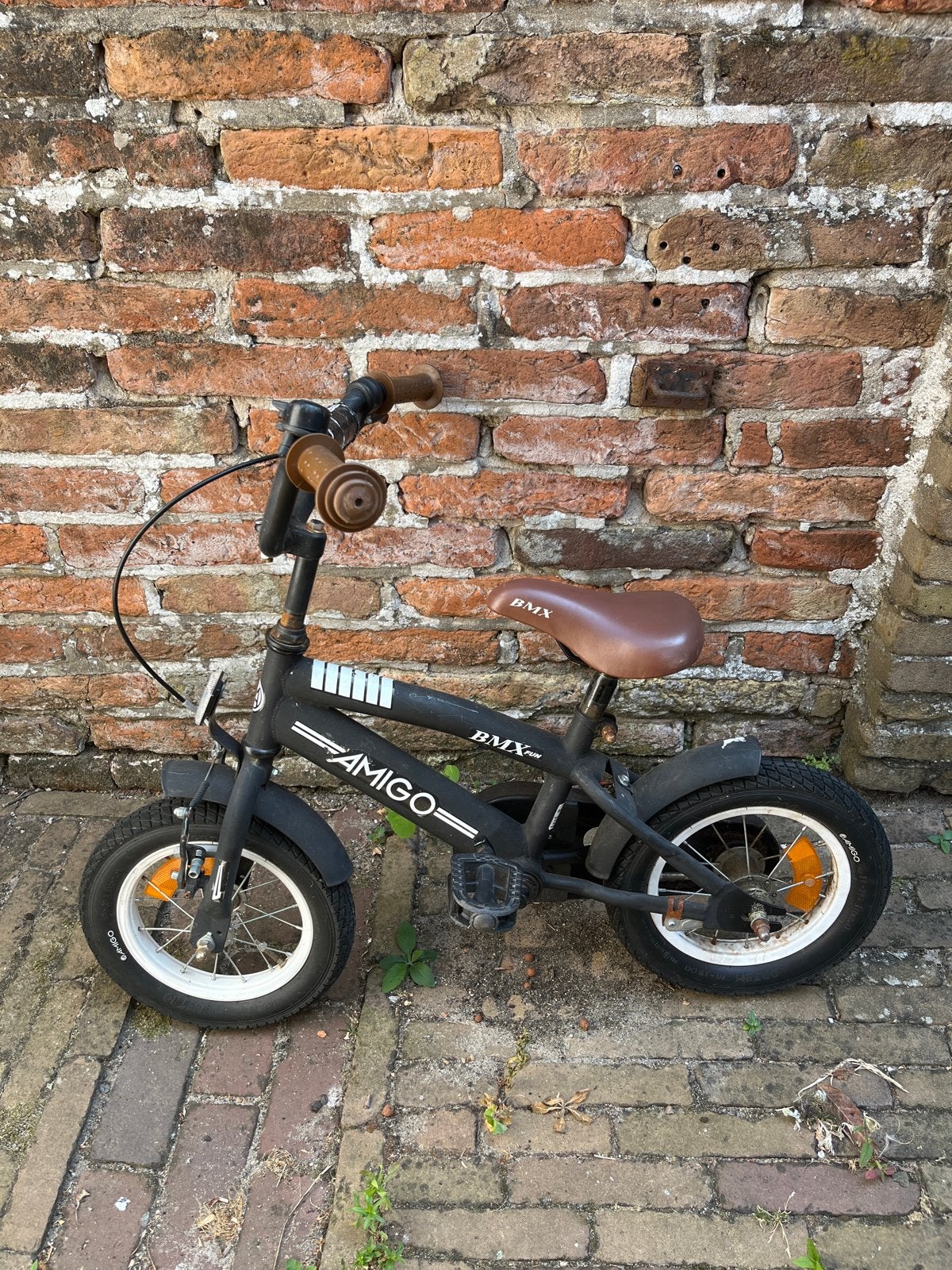 Amigo fietsje 12 inch - Kinderfiets, Fietsen en Brommers, Ophalen, Gebruikt, Terugtraprem, Minder dan 16 inch