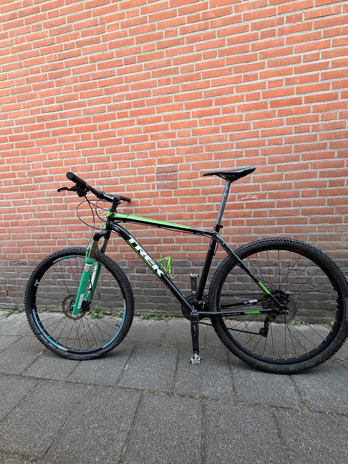 Trek Mountainbike - Zwart/Groen, Shimano Deore/Alivio, Ophalen, Gebruikt, Hardtail, Heren