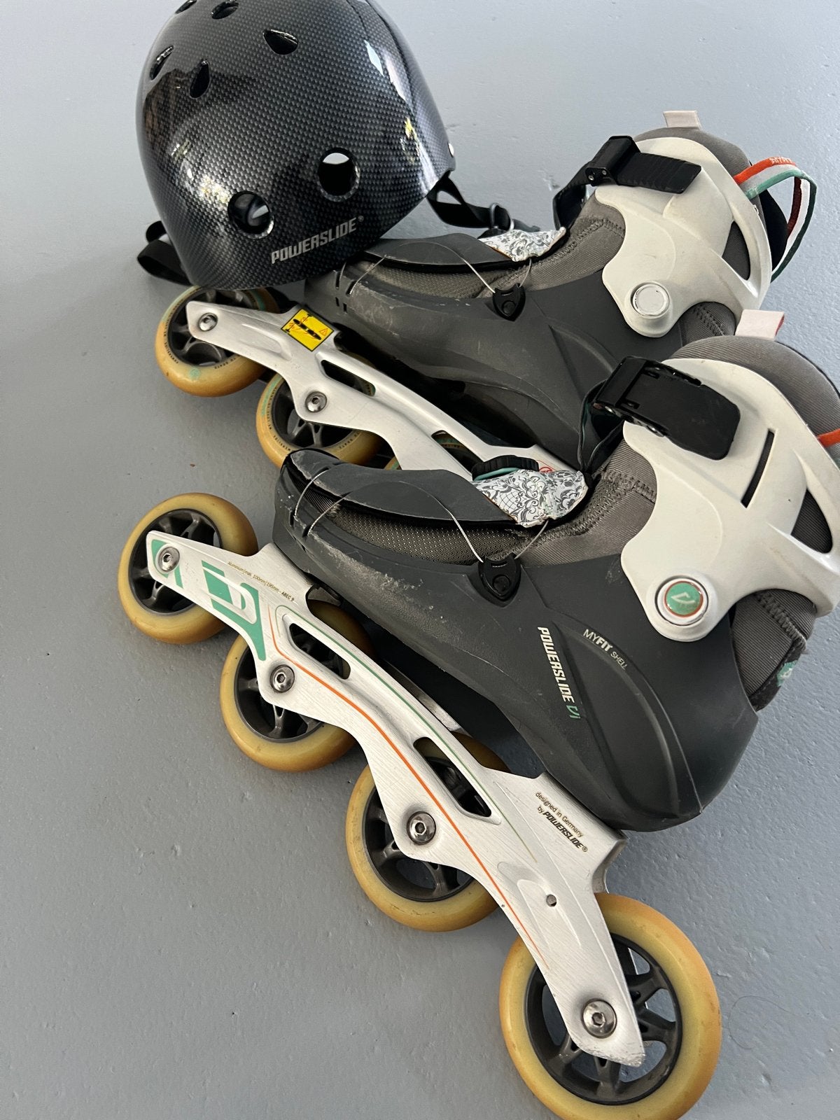 Powerslide Vi Skeelers met Helm - Maat 38, Ophalen, Gebruikt, Inline skates 4 wielen, Powerslide