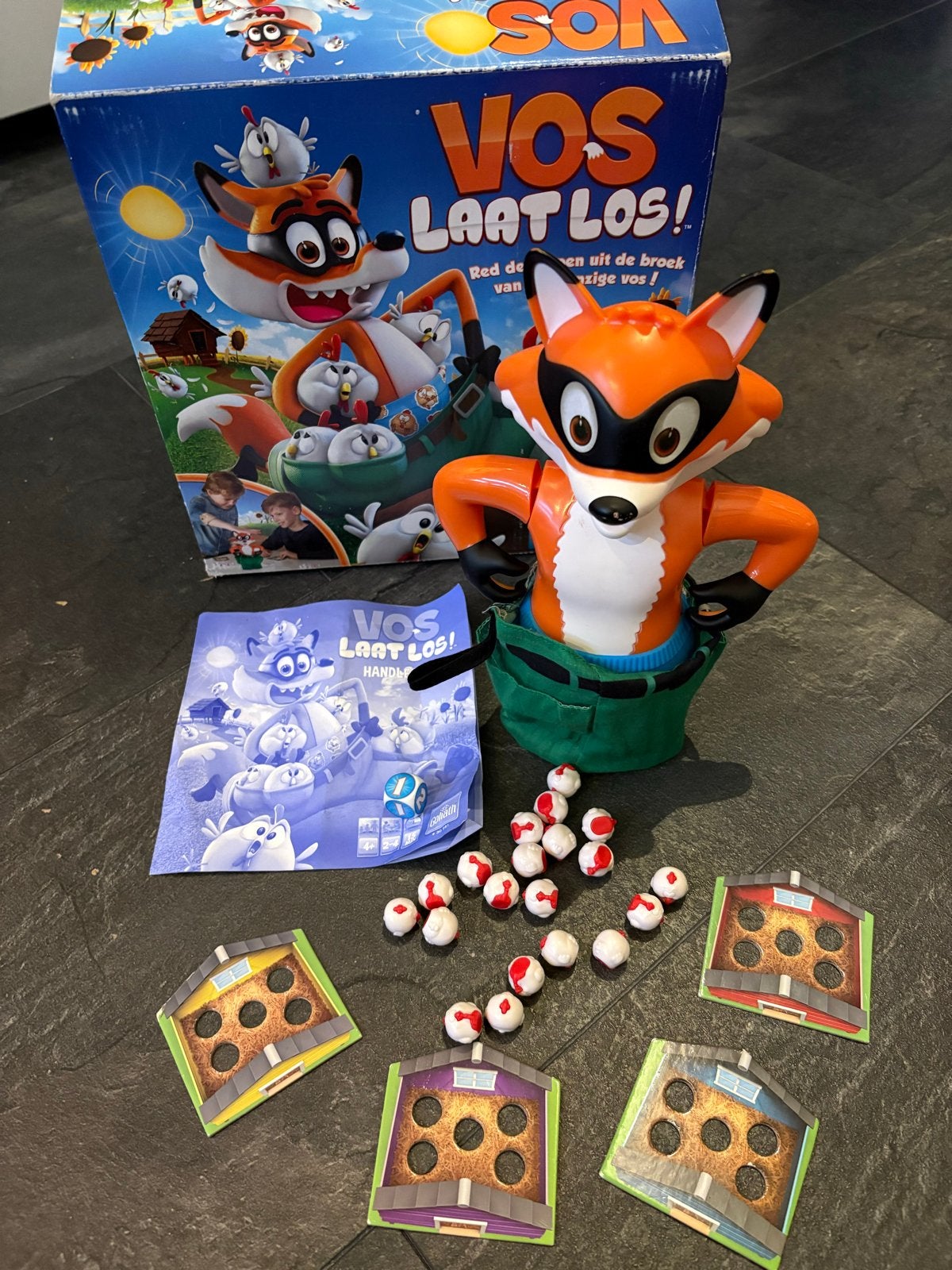 Vos Laat Los! Bordspel - Leuk familiespel, Drie of vier spelers, Ophalen of Verzenden, Zo goed als nieuw