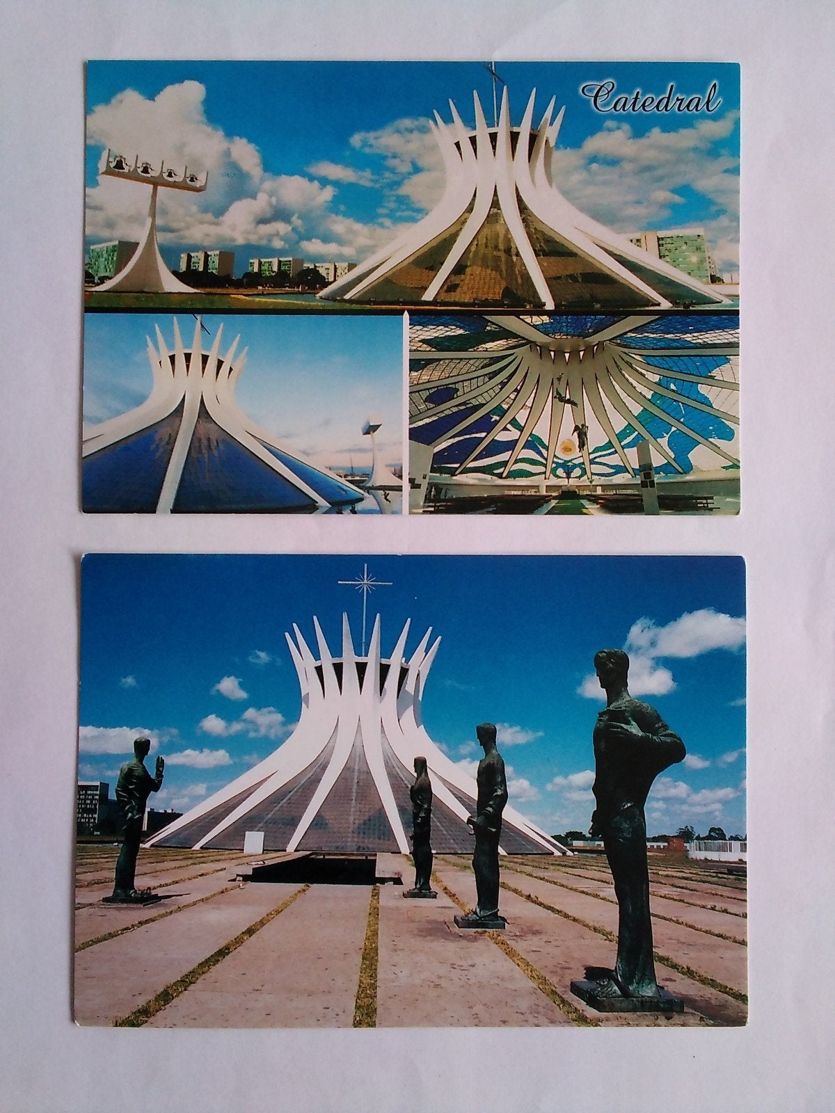 Ansichtkaarten Brazilië - Brasilia Kathedraal Oscar Niemeyer, Verzenden, 1980 tot heden, Frankrijk