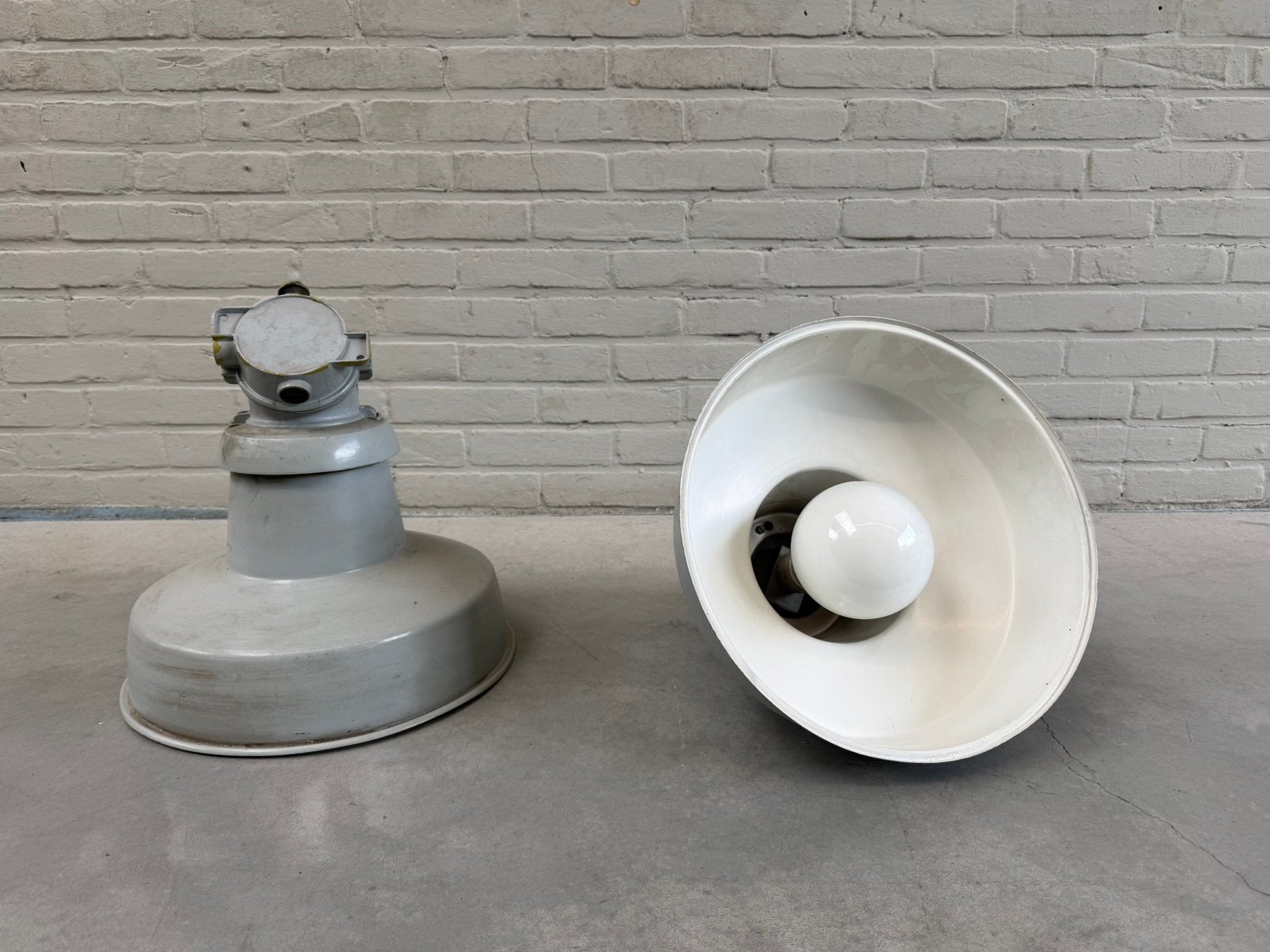 Industria Rotterdam industriële hanglamp, 2x, Ophalen, Gebruikt, Grijs, Overige merken