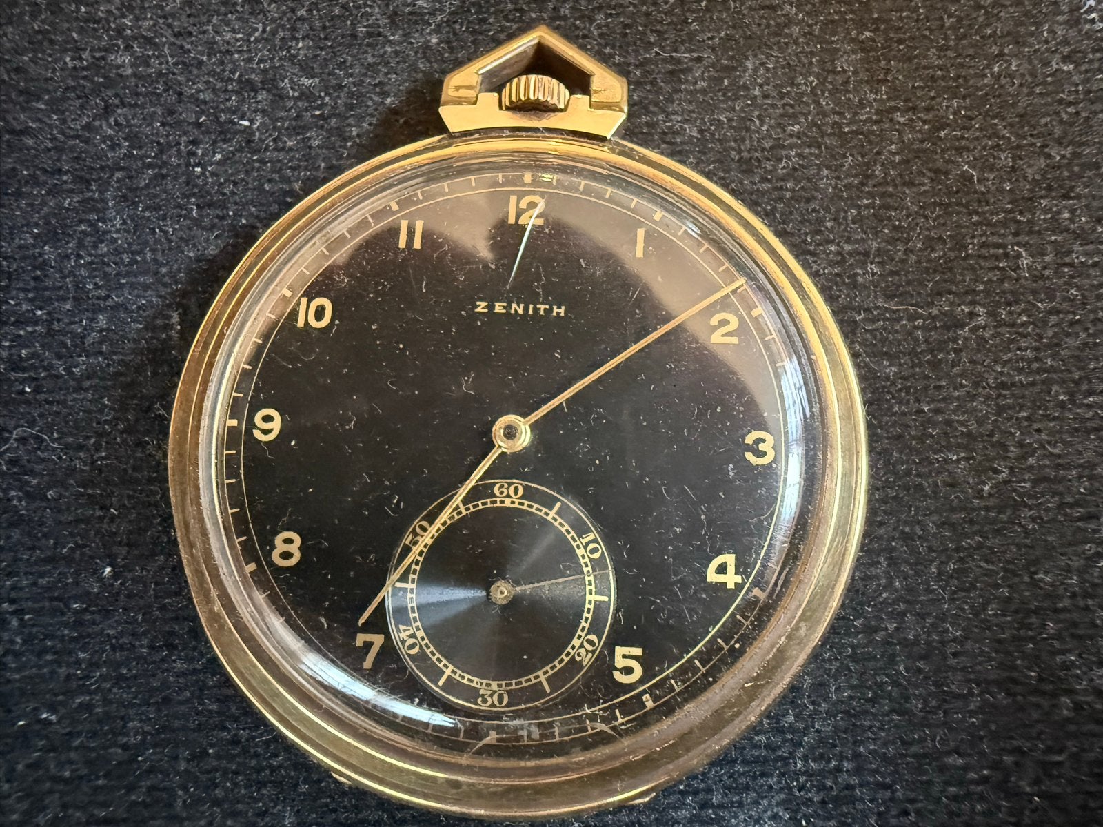 Zenith Zakhorloge 14k geelgoud, Ophalen of Verzenden, Goud, Overige merken, 1900 tot 1930