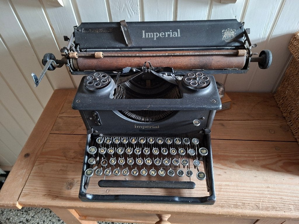 Ouderwetse imperial typemachine model vintage, Ophalen of Verzenden, Gebruikt
